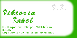 viktoria kapel business card